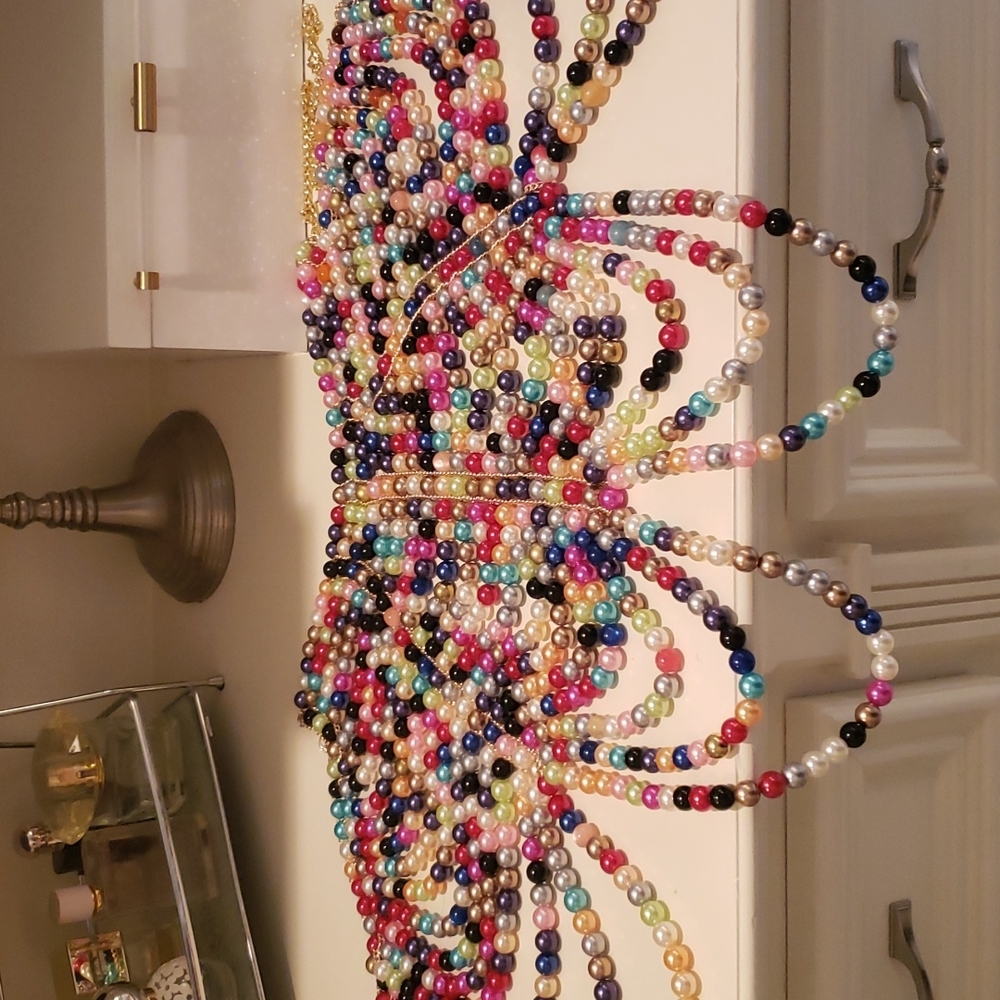 Multi Pearl Body Chain Bra